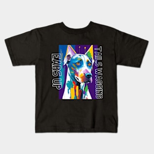 Graceful Elegance: Natural Ear Doberman Collection Kids T-Shirt